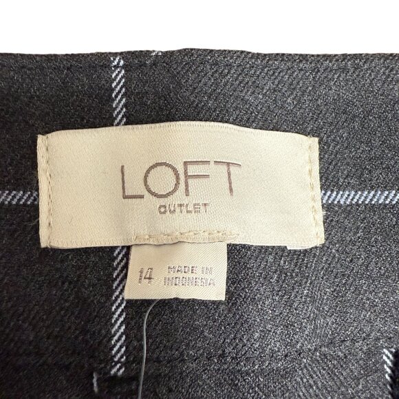 NWT Women's LOFT Windowpane Wide Leg Trouser Pants | Size 14 - Picture 4 of 10